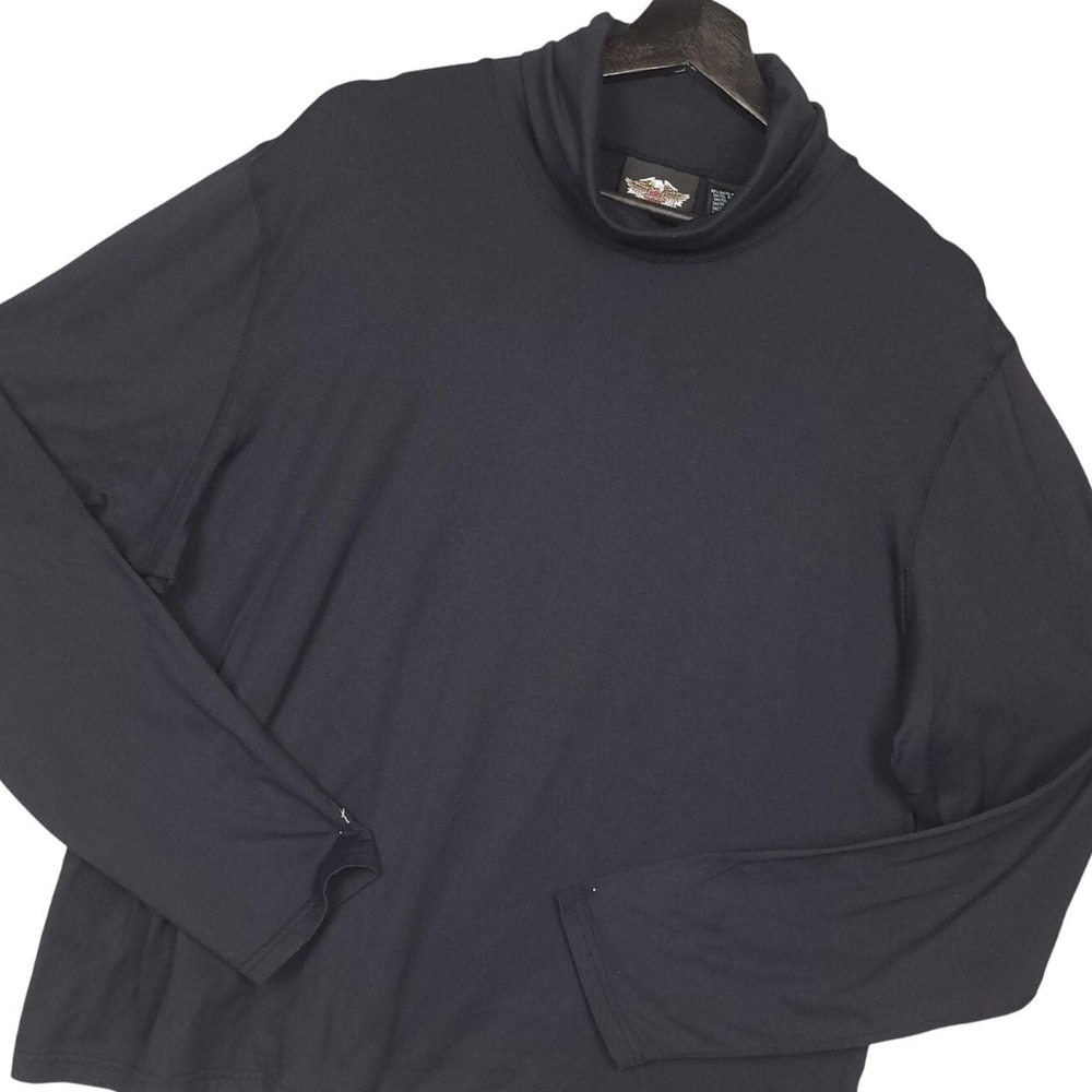 Vintage Harley Davidson Womens Long Sleeve Turtleneck 2W Plus Size Biker Top